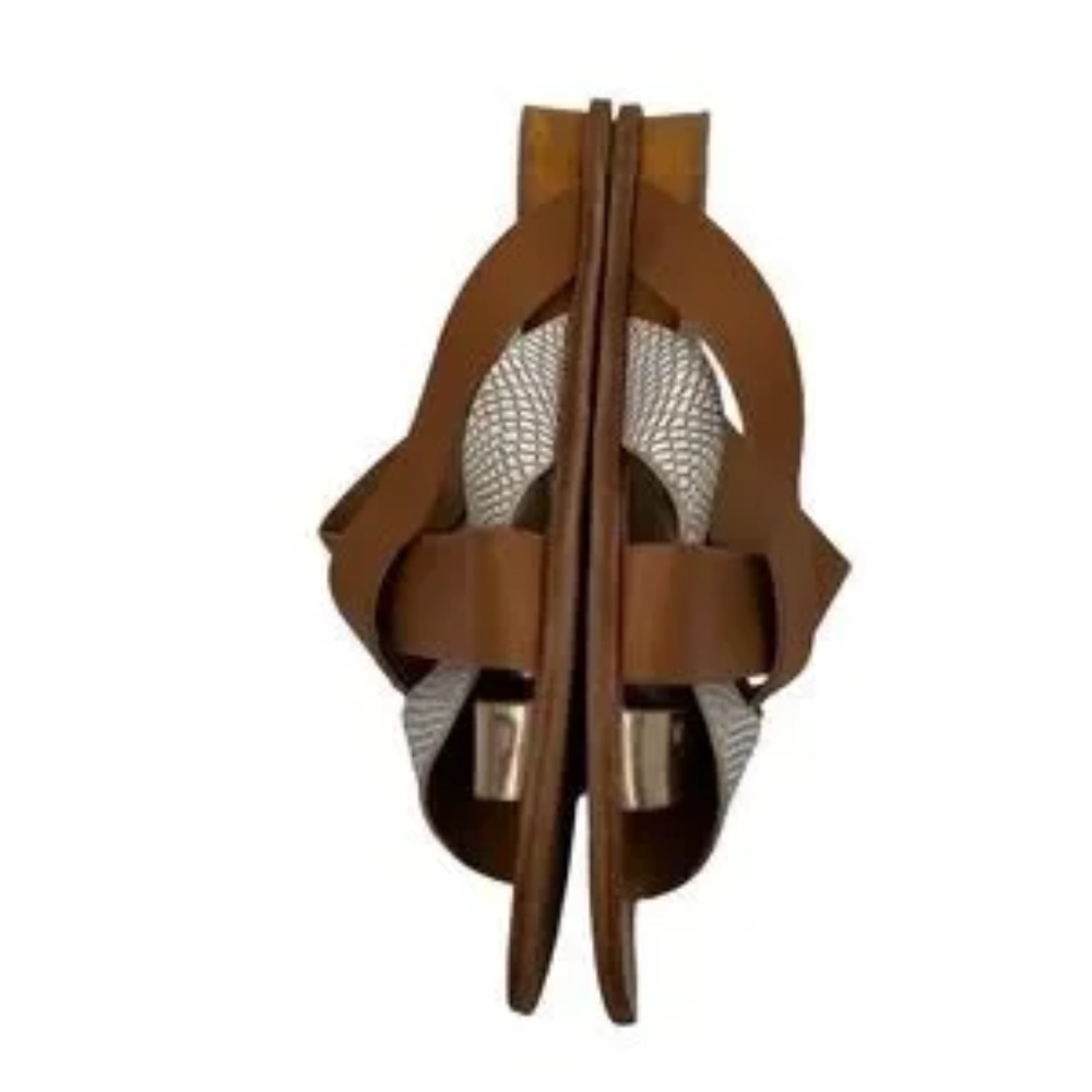 Dolce Vita Preslie Brown Rose Gold Wedge Strappy Sandals Size 7.5 Women’s - Picture 6 of 9